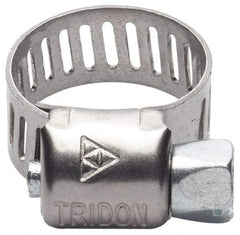 IDEAL TRIDON - SAE Size 332, 19-1/8 to 21-1/4" Diam, Stainless Steel Worm Drive Clamp - 1/2" Wide, Material Grade 201, Series 611 - Industrial Tool & Supply