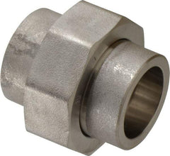 Merit Brass - 1" Grade 304 Stainless Steel Pipe Union - Socket Weld x Socket Weld End Connections, 3,000 psi - Industrial Tool & Supply