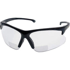 Jackson Safety - +2.5, Clear Lenses, Scratch Resistant, Framed Magnifying Safety Glasses - UV Protection, Black Plastic Frame - Industrial Tool & Supply