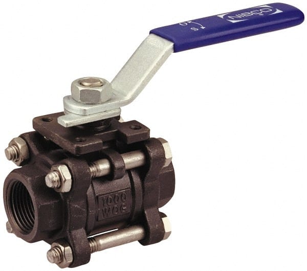 NIBCO - 2" Pipe, Full Port, Carbon Steel Standard Ball Valve - Industrial Tool & Supply
