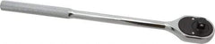 Proto - 3/8" Drive Pear Head Ratchet - Chrome Finish, 11" OAL, 24 Gear Teeth, Standard Head - Industrial Tool & Supply