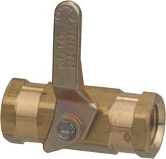 Specialty Mfr - 3/8" Pipe, Brass Standard Ball Valve - Inline - Two Way Flow, FNPT x FNPT Ends, Lever Handle, 500 WOG - Industrial Tool & Supply