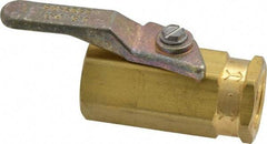 Specialty Mfr - 1/4" Pipe, Brass Standard Ball Valve - Inline - One Way Flow, FNPT x FNPT Ends, Lever Handle, 500 WOG - Industrial Tool & Supply