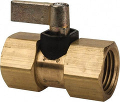 Specialty Mfr - 1/2" Pipe, Brass Standard Ball Valve - Inline - One Way Flow, FNPT x FNPT Ends, Lever Handle, 500 WOG - Industrial Tool & Supply