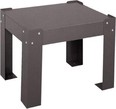Durham - Gray, Steel, Cabinet Leg Kit - 21" Wide x 17" Deep x 4" High Body - Industrial Tool & Supply