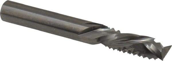 Onsrud - 1/4" Cut Diam, 1/4" Shank Diam, Cylinder Head Double Cut Burr - Carbide, Flat End, 3/4" LOC, 2" OAL - Industrial Tool & Supply