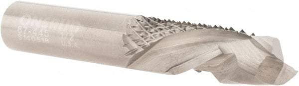 Onsrud - 1/2" Cut Diam, 1/2" Shank Diam, Cylinder Head Double Cut Burr - Carbide, Flat End, 1" LOC, 3" OAL - Industrial Tool & Supply