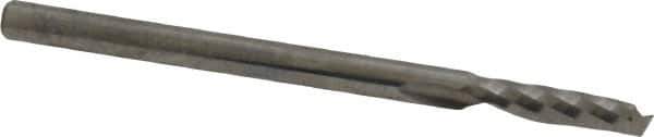 Onsrud - 1/8" Cutting Diam x 1/2" Length of Cut, 1 Flute, Upcut Spiral Router Bit - Uncoated, Right Hand Cut, Solid Carbide, 2" OAL x 1/8" Shank Diam, Single Edge, 21° Helix Angle - Industrial Tool & Supply