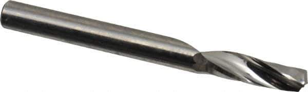 Onsrud - 3/16" Cutting Diam x 5/8" Length of Cut, 1 Flute, Upcut Spiral Router Bit - Uncoated, Right Hand Cut, Solid Carbide, 2" OAL x 3/16" Shank Diam, Single Edge, 21° Helix Angle - Industrial Tool & Supply