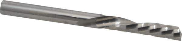 Onsrud - 1/4" Cutting Diam x 1-1/4" Length of Cut, 1 Flute, Downcut Spiral Router Bit - Uncoated, Right Hand Cut, Solid Carbide, 3" OAL x 1/4" Shank Diam, Single Edge, 21° Helix Angle - Industrial Tool & Supply