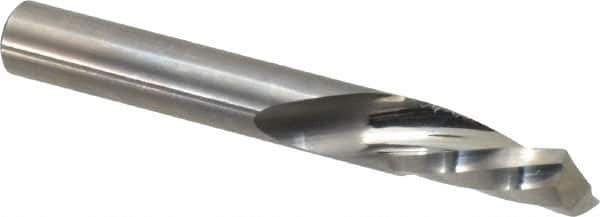 Onsrud - 3/8" Cutting Diam x 3/4" Length of Cut, 1 Flute, Downcut Spiral Router Bit - Uncoated, Right Hand Cut, Solid Carbide, 3" OAL x 3/8" Shank Diam, Single Edge, 21° Helix Angle - Industrial Tool & Supply