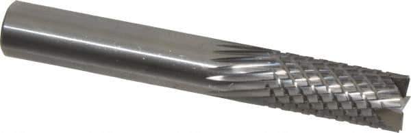 Onsrud - 1/2" Cut Diam, 1/2" Shank Diam, Cylinder Head Fluted Cut Burr - Carbide, Flat End, 1-1/8" LOC, 3-1/2" OAL - Industrial Tool & Supply