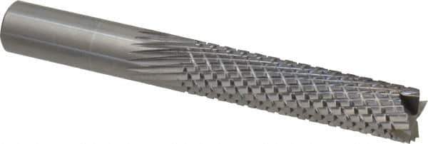 Onsrud - 1/2" Cut Diam, 1/2" Shank Diam, Cylinder Head Fluted Cut Burr - Carbide, Flat End, 2-1/8" LOC, 4" OAL - Industrial Tool & Supply