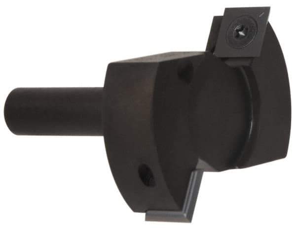 Onsrud - 2-1/2" Cutting Diam, 1/8" Max Depth of Cut, 1/2" Shank Diam, Indexable Spoilboard Surface Insert Cutter - 2 Cutters, Up Shear Cut, ICK L 142 Insert Style, 2.8" OAL, 2" Shank Length, Right Hand Cut - Industrial Tool & Supply