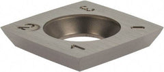 Onsrud - VPGT160412 Carbide Milling Insert - Uncoated, 1/4" Thick, 1/2" Inscribed Circle - Industrial Tool & Supply