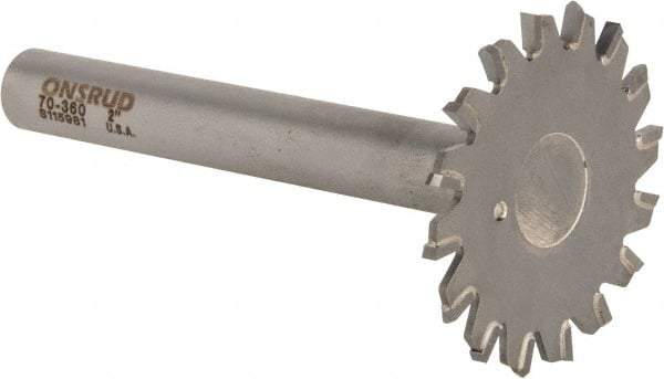 Onsrud - 2" Diam x 0.095" Blade Thickness, 16 Tooth Slitting and Slotting Saw - Shank Connection, Right Hand, Uncoated, Carbide-Tipped, -5° Rake - Industrial Tool & Supply