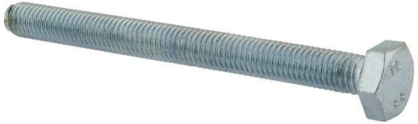 Value Collection - M10x1.50mm Metric Coarse, 110mm Length Under Head Hex Head Cap Screw - Fully Threaded, Grade 8.8 Steel, Zinc-Plated Finish, 17mm Hex - Industrial Tool & Supply