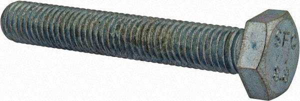 Value Collection - M10x1.50mm Metric Coarse, 65mm Length Under Head Hex Head Cap Screw - Fully Threaded, Grade 8.8 Steel, Zinc-Plated Finish, 17mm Hex - Industrial Tool & Supply