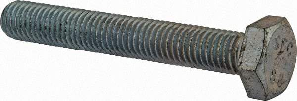 Value Collection - M10x1.50mm Metric Coarse, 70mm Length Under Head Hex Head Cap Screw - Fully Threaded, Grade 8.8 Steel, Zinc-Plated Finish, 17mm Hex - Industrial Tool & Supply