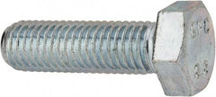 Value Collection - M12x1.75mm Metric Coarse, 40mm Length Under Head Hex Head Cap Screw - Fully Threaded, Grade 8.8 Steel, Zinc-Plated Finish, 19mm Hex - Industrial Tool & Supply