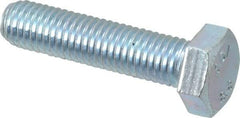 Value Collection - M12x1.75mm Metric Coarse, 50mm Length Under Head Hex Head Cap Screw - Fully Threaded, Grade 8.8 Steel, Zinc-Plated Finish, 19mm Hex - Industrial Tool & Supply