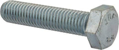 Value Collection - M12x1.75mm Metric Coarse, 55mm Length Under Head Hex Head Cap Screw - Fully Threaded, Grade 8.8 Steel, Zinc-Plated Finish, 19mm Hex - Industrial Tool & Supply