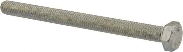 Value Collection - M8x1.25mm Metric Coarse, 100mm Length Under Head Hex Head Cap Screw - Fully Threaded, Grade 8.8 Steel, Zinc-Plated Finish, 13mm Hex - Industrial Tool & Supply