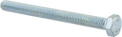 Value Collection - M8x1.25mm Metric Coarse, 90mm Length Under Head Hex Head Cap Screw - Fully Threaded, Grade 8.8 Steel, Zinc-Plated Finish, 13mm Hex - Industrial Tool & Supply