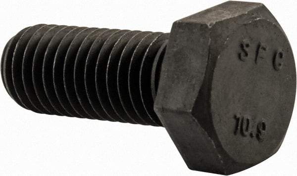 Value Collection - M12x1.75mm Metric Coarse, 30mm Length Under Head Hex Head Cap Screw - Fully Threaded, Grade 10.9 Steel, Uncoated, 19mm Hex - Industrial Tool & Supply