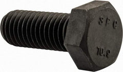 Value Collection - M12x1.75mm Metric Coarse, 30mm Length Under Head Hex Head Cap Screw - Fully Threaded, Grade 10.9 Steel, Uncoated, 19mm Hex - Industrial Tool & Supply