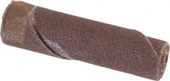 Merit Abrasives - 3/8" Max Roll Diam x 1-1/2" OAL, 180 Grit Aluminum Oxide Straight Cartridge Roll - 1/8" Pilot Hole Diam, Very Fine Grade - Industrial Tool & Supply