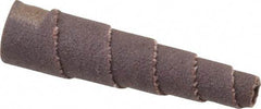 Merit Abrasives - 1-1/2" Long x 3/8" Diam, Aluminum Oxide, Full Taper Cartridge Roll - 180 Grit, 1/8" Pilot Hole Diam, Very Fine Grade - Industrial Tool & Supply