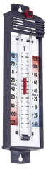 Taylor - -40 to 120°F, Min and Max Thermometer - 5 Inch Long x 4-3/8 Inch Wide, Push Button Reset Thermometer - Industrial Tool & Supply