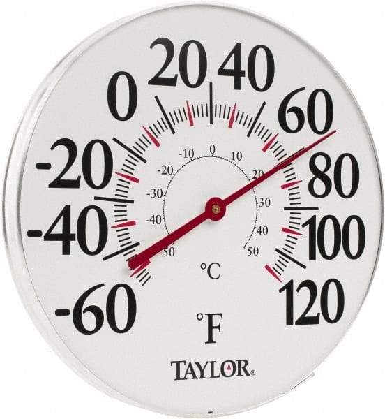 Taylor - -40 to 120°F, Window and Wall Thermometer - 12 Inch Diameter - Industrial Tool & Supply