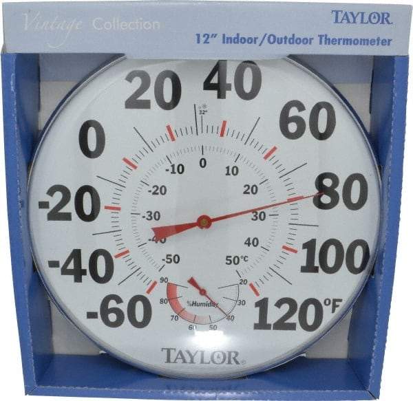 Taylor - -40 to 120°F, Window and Wall Thermometer - 12 Inch Diameter - Industrial Tool & Supply