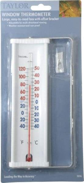 Taylor - -40 to 120°F, Window and Wall Thermometer - 8 Inch Long - Industrial Tool & Supply