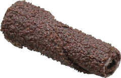 Merit Abrasives - 1/4" Max Roll Diam x 1" OAL, 50 Grit Aluminum Oxide Straight Cartridge Roll - 1/8" Pilot Hole Diam, Coarse Grade - Industrial Tool & Supply