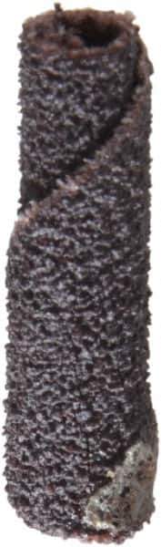 Merit Abrasives - 1/4" Max Roll Diam x 1" OAL, 80 Grit Aluminum Oxide Straight Cartridge Roll - 1/8" Pilot Hole Diam, Medium Grade - Industrial Tool & Supply