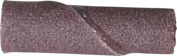 Merit Abrasives - 1/4" Max Roll Diam x 1" OAL, 180 Grit Aluminum Oxide Straight Cartridge Roll - 1/8" Pilot Hole Diam, Very Fine Grade - Industrial Tool & Supply