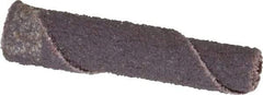 Merit Abrasives - 1/4" Max Roll Diam x 1-1/2" OAL, 80 Grit Aluminum Oxide Straight Cartridge Roll - 1/8" Pilot Hole Diam, Medium Grade - Industrial Tool & Supply