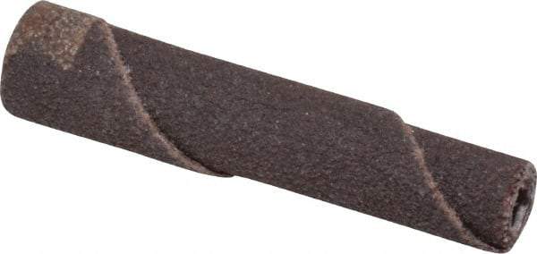 Standard Abrasives - 5/16" Max Roll Diam x 1-1/2" OAL, 80 Grit Aluminum Oxide Straight Cartridge Roll - 1/8" Pilot Hole Diam, Medium Grade - Industrial Tool & Supply