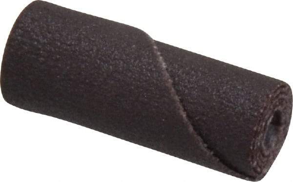 Merit Abrasives - 3/8" Max Roll Diam x 1" OAL, 180 Grit Aluminum Oxide Straight Cartridge Roll - 1/8" Pilot Hole Diam, Very Fine Grade - Industrial Tool & Supply