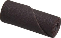 Merit Abrasives - 3/8" Max Roll Diam x 1" OAL, 180 Grit Aluminum Oxide Straight Cartridge Roll - 1/8" Pilot Hole Diam, Very Fine Grade - Industrial Tool & Supply