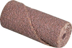 Merit Abrasives - 5/8" Max Roll Diam x 1-1/2" OAL, 50 Grit Aluminum Oxide Straight Cartridge Roll - 3/16" Pilot Hole Diam, Coarse Grade - Industrial Tool & Supply