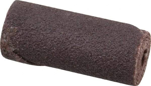 Merit Abrasives - 5/8" Max Roll Diam x 1-1/2" OAL, 80 Grit Aluminum Oxide Straight Cartridge Roll - 3/16" Pilot Hole Diam, Medium Grade - Industrial Tool & Supply