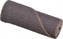 Merit Abrasives - 1/2" Max Roll Diam x 1-1/2" OAL, 80 Grit Aluminum Oxide Straight Cartridge Roll - 1/8" Pilot Hole Diam, Medium Grade - Industrial Tool & Supply
