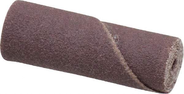 Merit Abrasives - 1/2" Max Roll Diam x 1-1/2" OAL, 120 Grit Aluminum Oxide Straight Cartridge Roll - 1/8" Pilot Hole Diam, Fine Grade - Industrial Tool & Supply