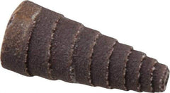Merit Abrasives - 1-1/2" Long x 5/8" Diam, Aluminum Oxide, Full Taper Cartridge Roll - 120 Grit, 1/8" Pilot Hole Diam, Fine Grade - Industrial Tool & Supply