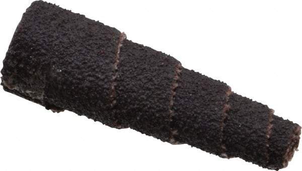 Standard Abrasives - 1-1/2 Inch Long x 1/2 Inch Diameter, Aluminum Oxide, Full Taper Cartridge Roll - 60 Grit, 1/8 Inch Pilot Hole Diameter, Medium Grade - Industrial Tool & Supply