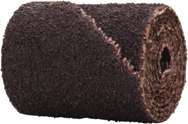 Merit Abrasives - 3/4" Max Roll Diam x 1" OAL, 80 Grit Aluminum Oxide Straight Cartridge Roll - 3/16" Pilot Hole Diam, Medium Grade - Industrial Tool & Supply